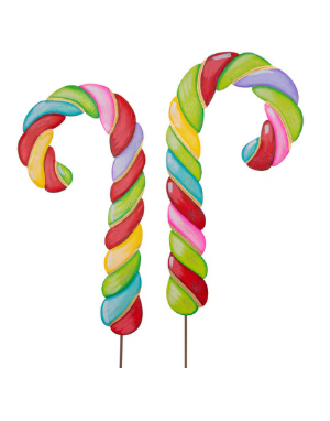 Colorful Candy Cane Stake