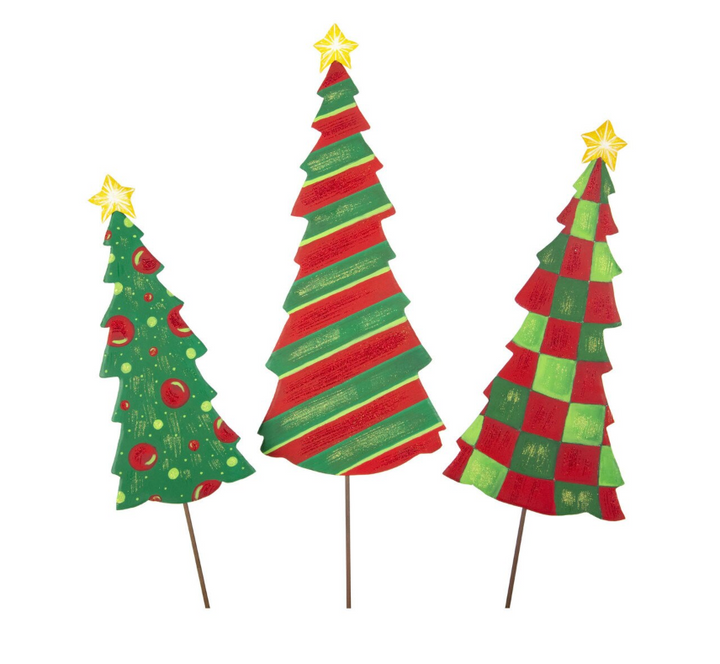 Timeless Green and Red Tree Pick