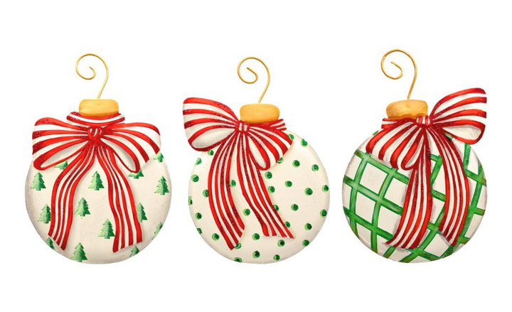 Red, Green, and White Hanging Ornament