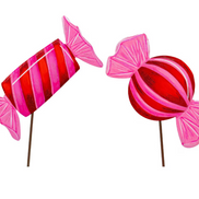 Pink Wrapped Candy Stake