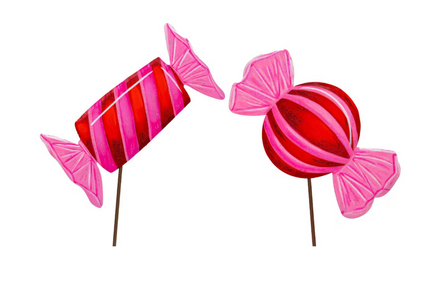 Pink Wrapped Candy Stake