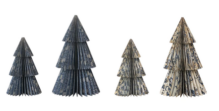 Blue and White Honeycomb Folding Tree