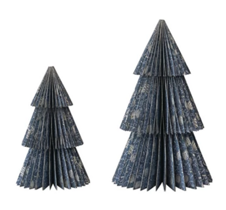 Blue and White Honeycomb Folding Tree