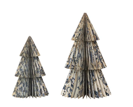 Blue and White Honeycomb Folding Tree