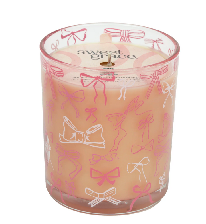 Sweet Grace Pink Bow Candle