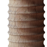Ribbed Teak Side Table