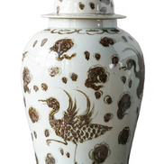 Brown Phoenix Ginger Jar