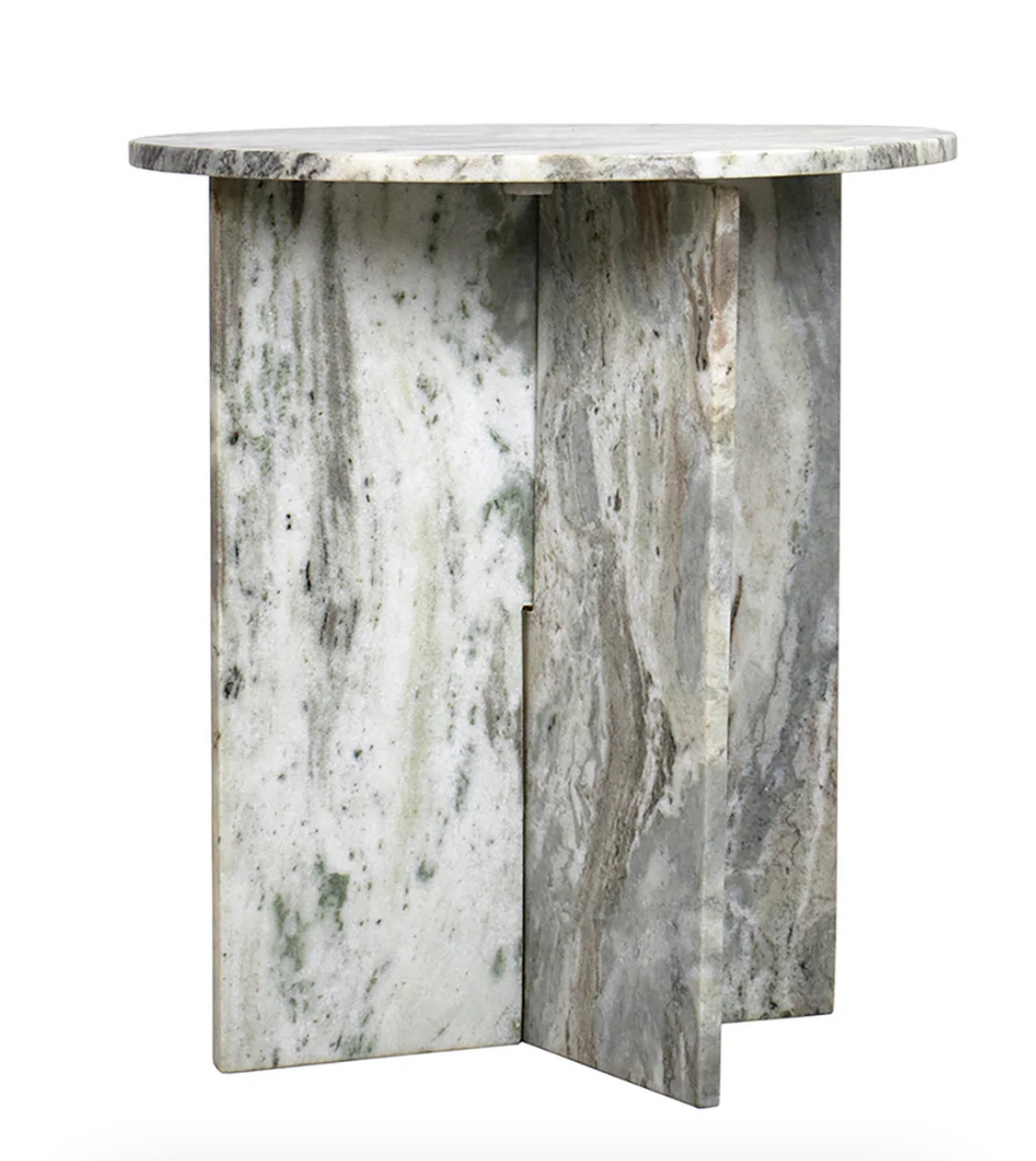 Milan Marble Round Accent Table