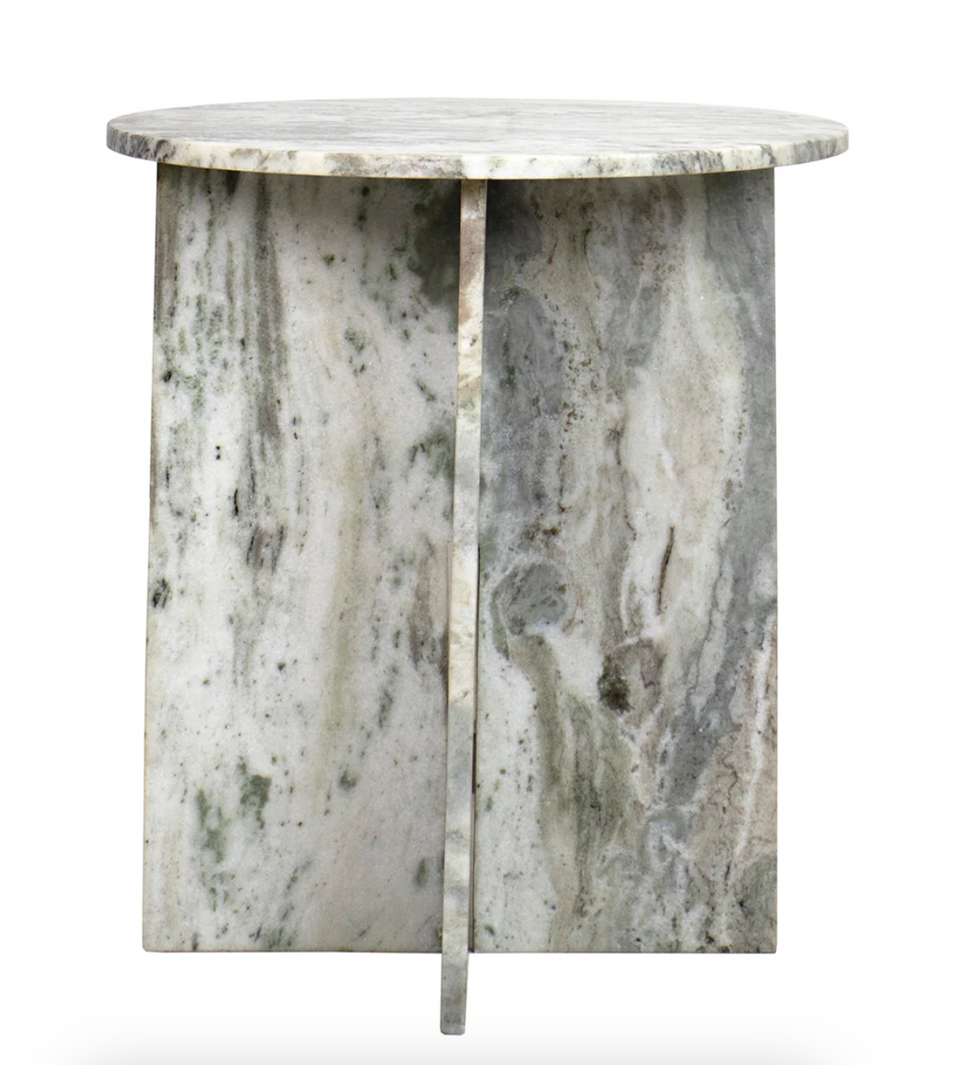 Milan Marble Round Accent Table