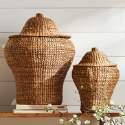 Water Hyacinth Ginger Jar