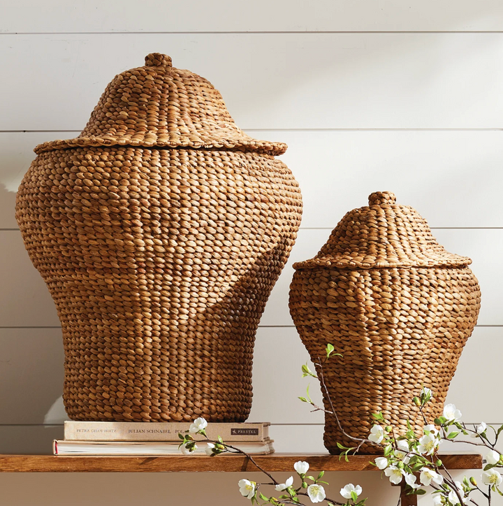 Water Hyacinth Ginger Jar