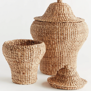 Water Hyacinth Ginger Jar