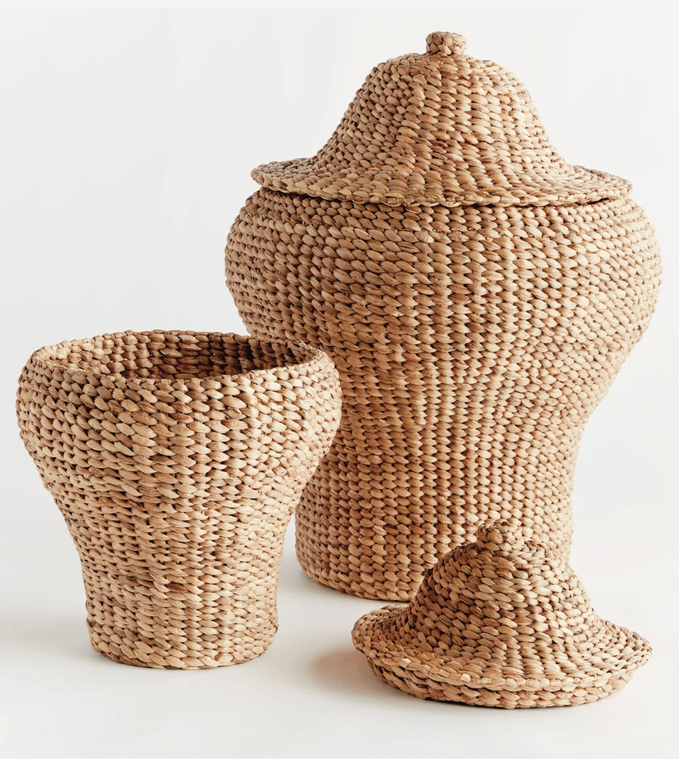 Water Hyacinth Ginger Jar