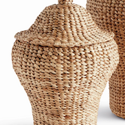 Water Hyacinth Ginger Jar