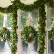 LED Mixed Evergreen Pine Garland