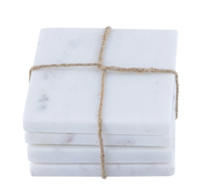 Set of 4 Square Marble Coasters