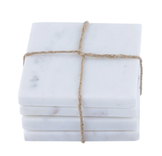 Set of 4 Square Marble Coasters