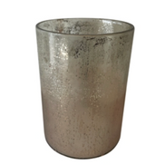 Antique Silver Glass Candle Holder