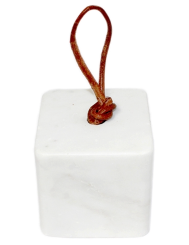 Marble and Leather Door Stopper