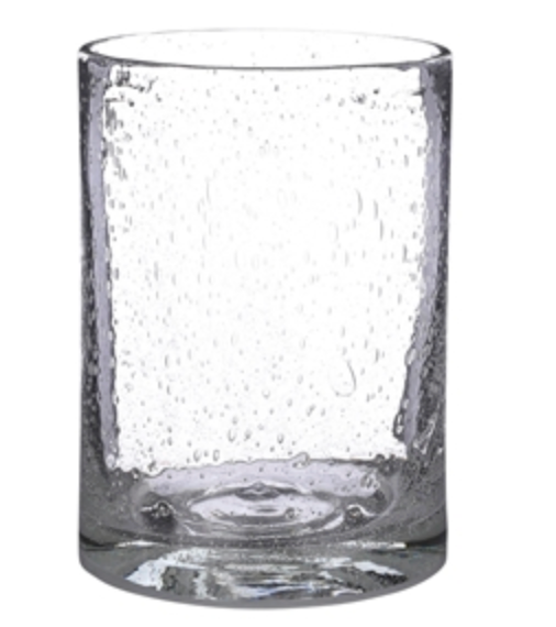 Clear Bubble Glass Vase