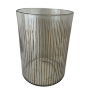Etched Glass Candle Holder