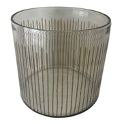 Etched Glass Candle Holder