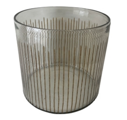 Etched Glass Candle Holder