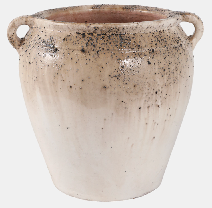 Ivory Textured Terracotta Vase