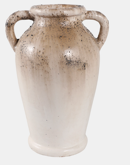 Ivory Textured Terracotta Vase