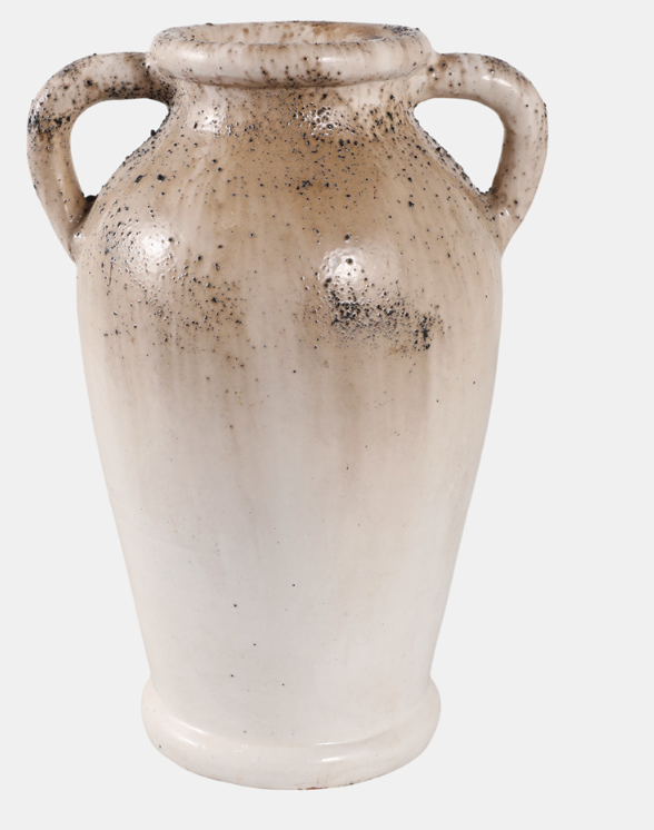 Ivory Textured Terracotta Vase