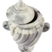 Tucana Carved Marble Urn With Lid