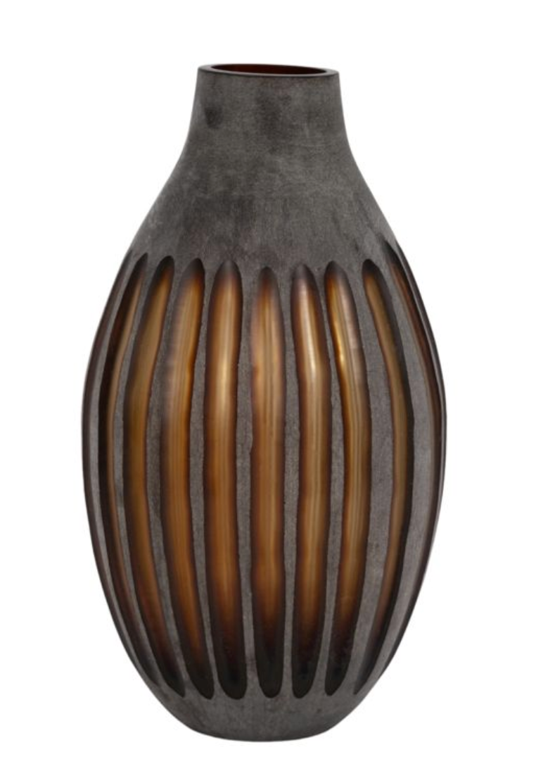 Abigail Grey Glass Vase