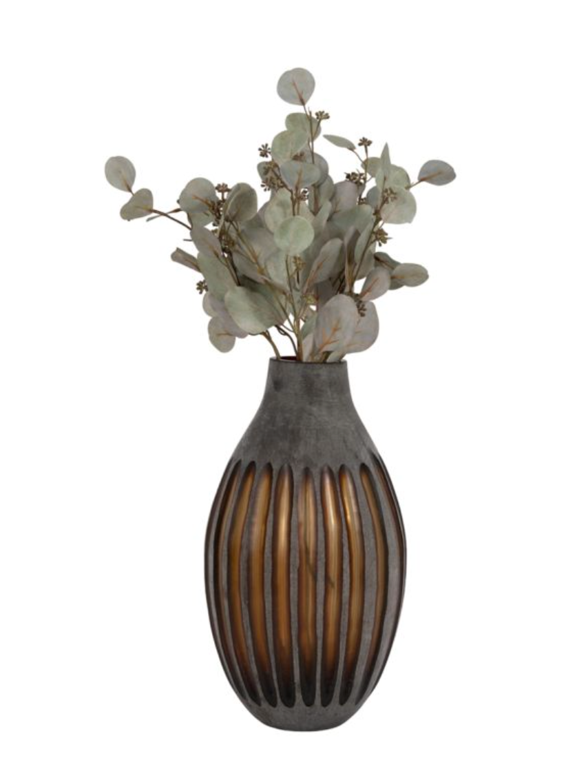 Abigail Grey Glass Vase