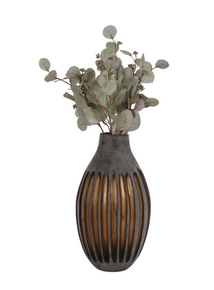 Abigail Grey Glass Vase