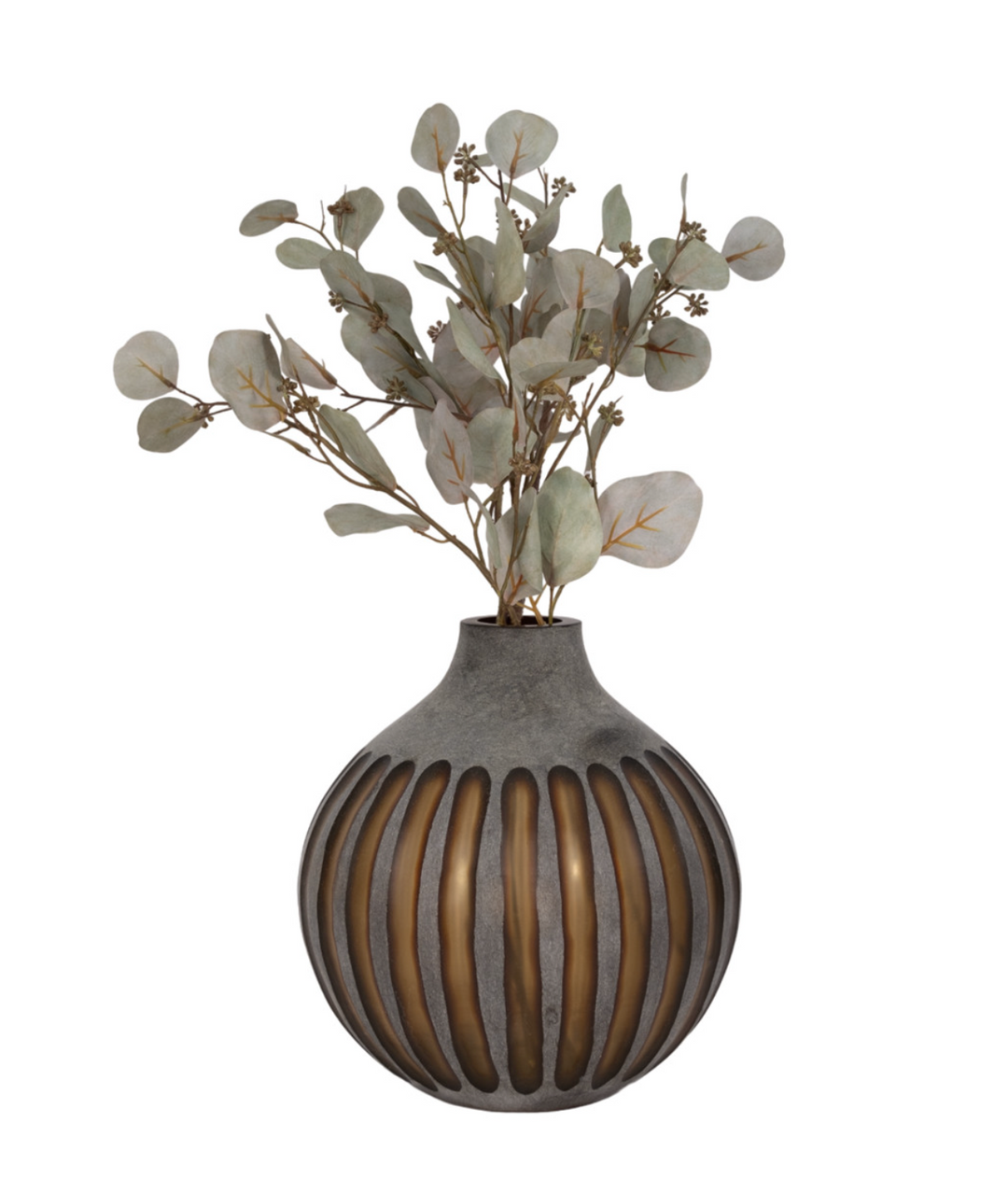 Abigail Grey Glass Vase