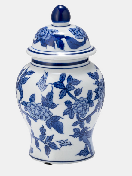 Blue & White Temple Jar