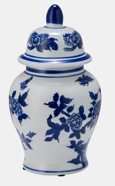 Blue & White Temple Jar