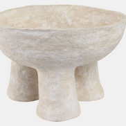 Footed Paper Mache Bowl