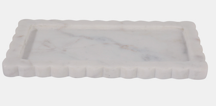 Scalloped Edge Marble Tray