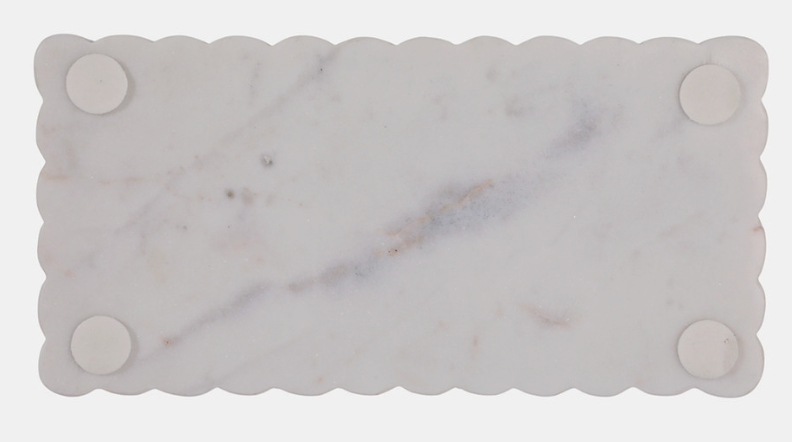 Scalloped Edge Marble Tray