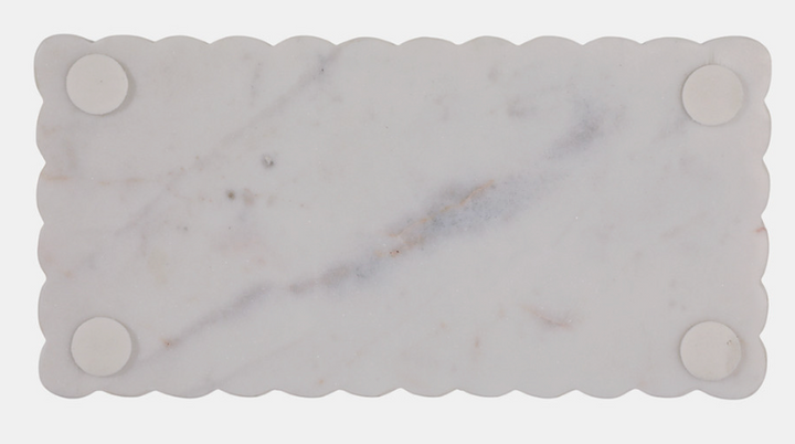 Scalloped Edge Marble Tray
