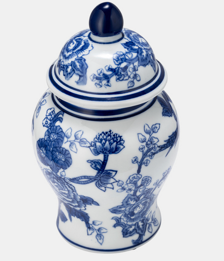 Bird & Flower Temple Jar