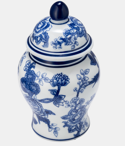 Bird & Flower Temple Jar