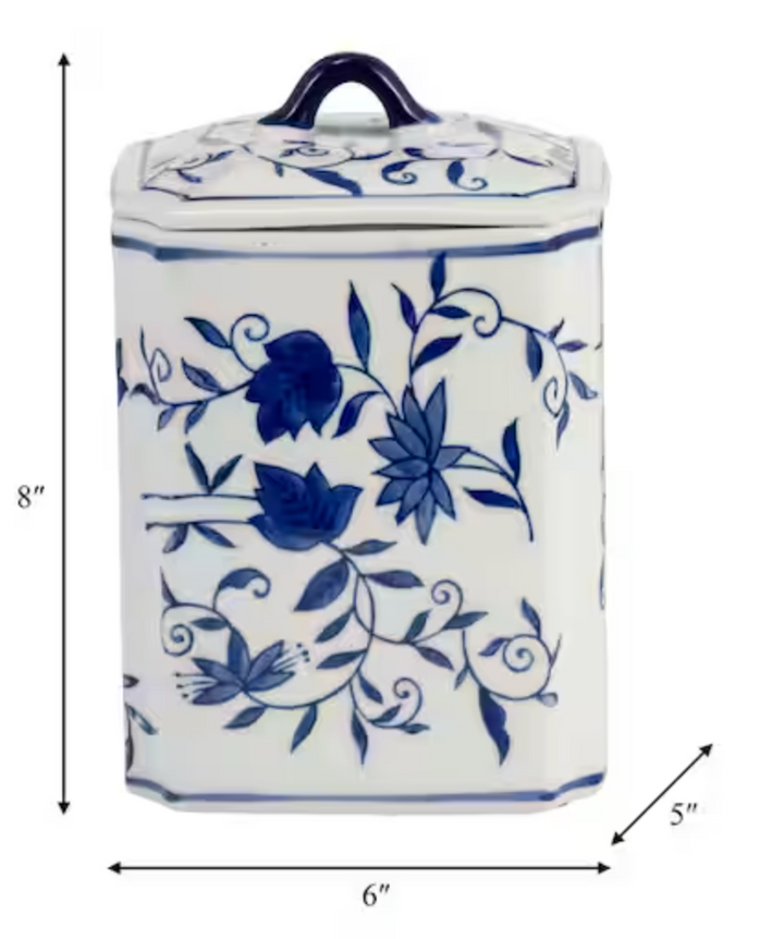 Chinoiserie Box Jar with Lid