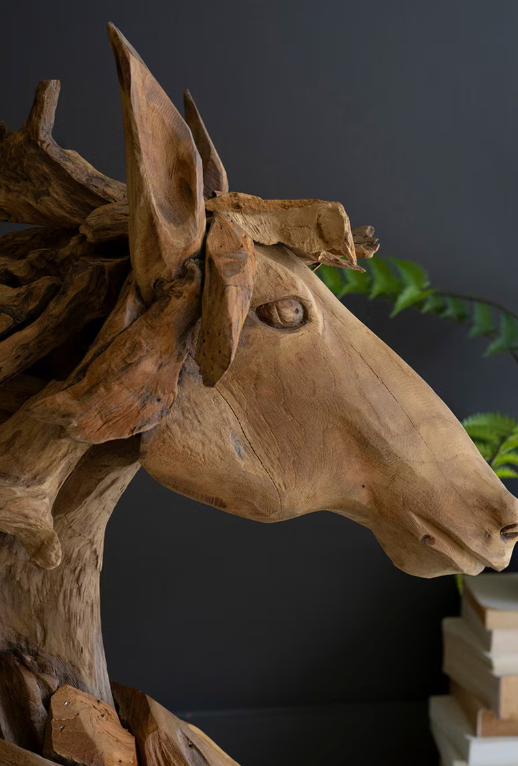 Teakwood Horse Head