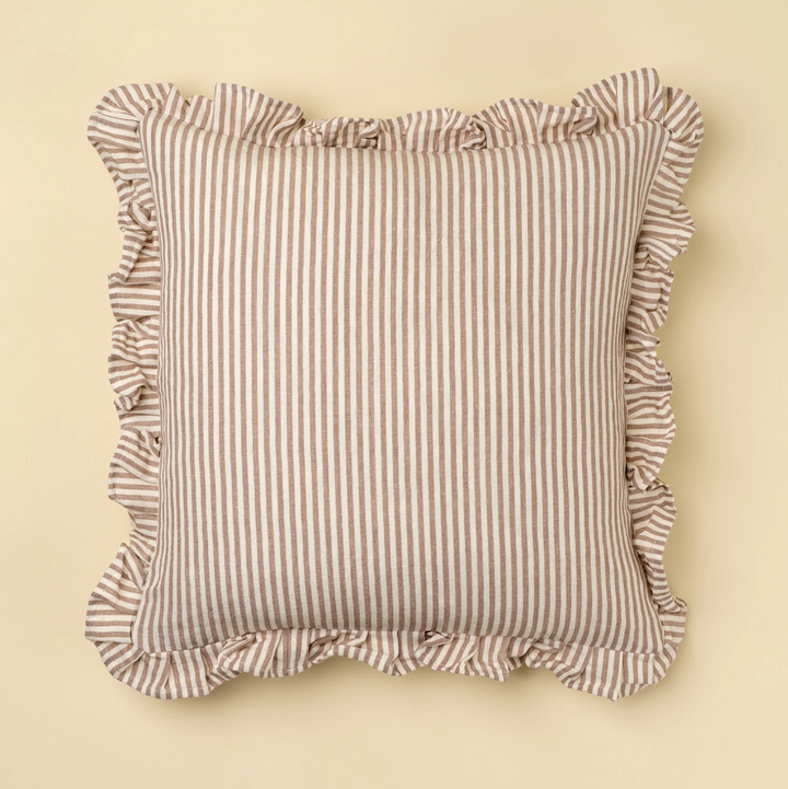 Ruffle Thin Stripe Pillow