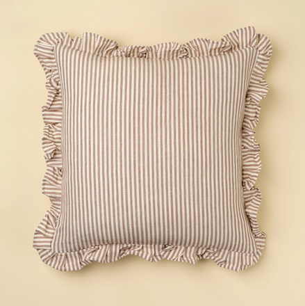 Ruffle Thin Stripe Pillow
