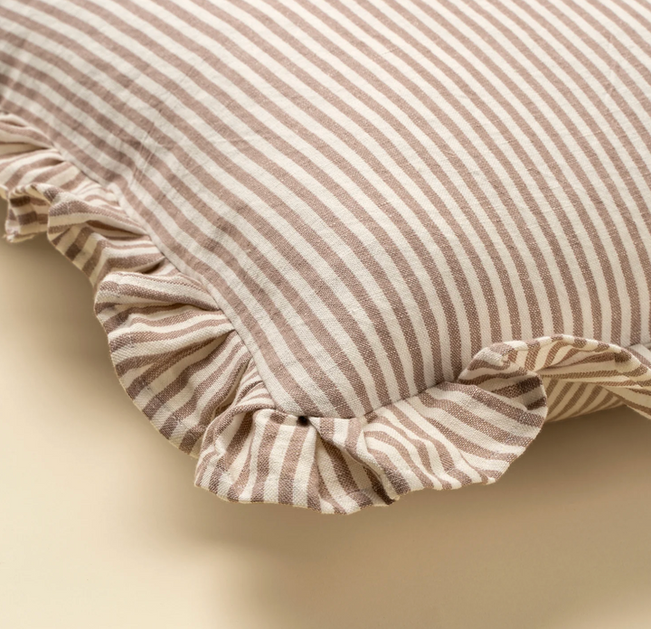 Ruffle Thin Stripe Pillow