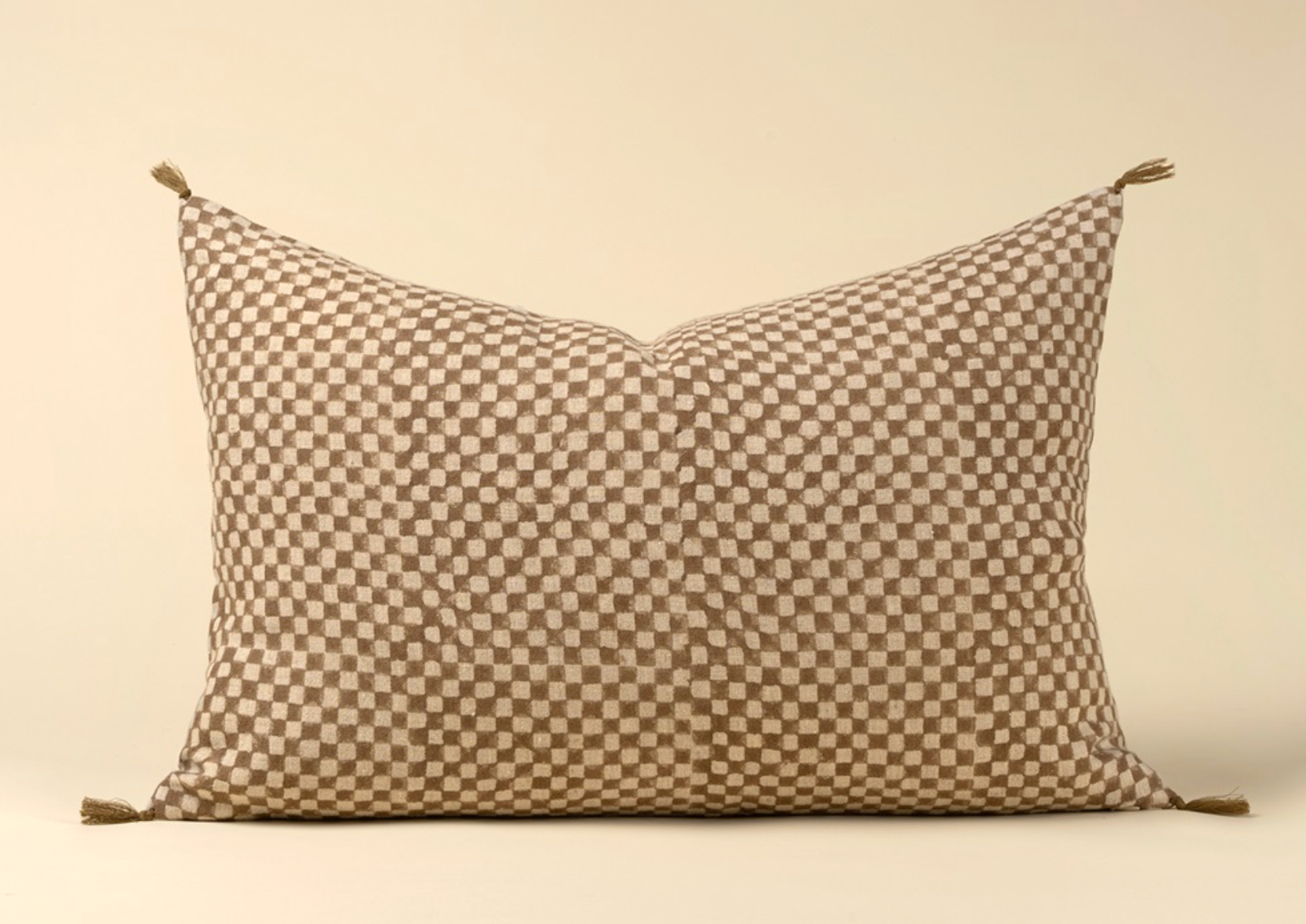 Check Linen Pillow