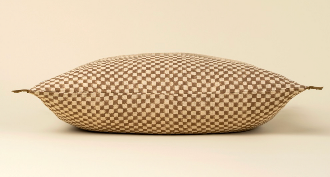 Check Linen Pillow